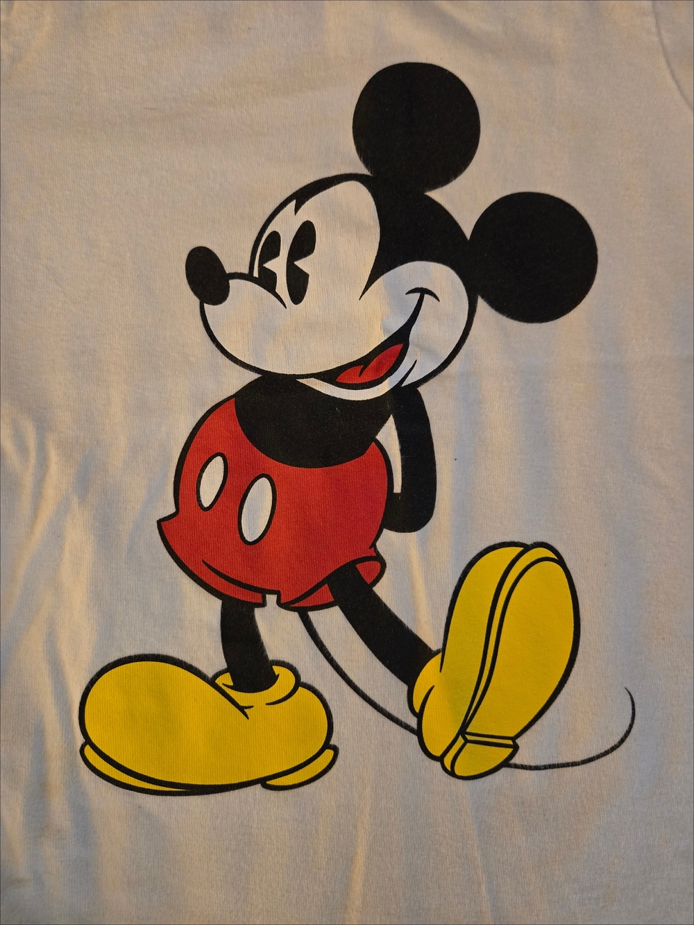 Disney Store White Pink Trim Shirt Tee Mickey Mouse Graphic Kids Girls Size 5-6 - Picture 2 of 8